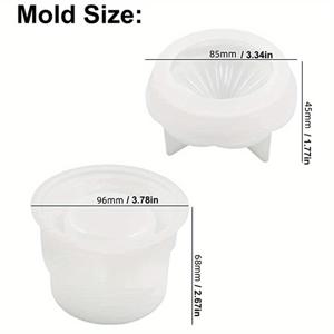 TEMU 회전 뚜껑이 있는 1개 실리콘 보관 몰드 - 쥬얼리 박스, 캔디 용기, 홈 데코 & 공예 선물용 사각 레진 주조 몰드