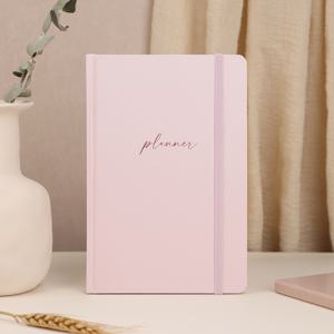 TEMU 2025-2026 날짜 없는 월간 및 주간 계획서 - 학생, 사무실, 가정 및 학교를 위한 A5 하드커버 학술 계획서 - 우아한 민트 그린 색상, 금색 