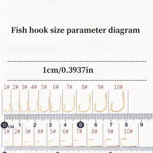 TEMU 10팩 금색 훅 & 흰줄이 달린 미리 만들어진 잉어 낚시 헤어 리그 - 담수낚시용 액세서리, 내구성 있는 대형 물고기 훅 (잉어, 메기, 파이크), 준비된 낚시 훅, 날카로운 피쉬 훅