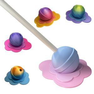 TEMU 창의적인 녹는 롤리팝 애플 펜슬 홀더 - 귀여운 핑크 & 화이트 책상 정리함, 재미있는 디자인, 애플 펜슬, 터치스크린 펜, 액세서리용 휴대용 저장, 사무실 또는 가정용 작업 공간을 위한 완벽한 선물, 귀여운 펜슬 홀더