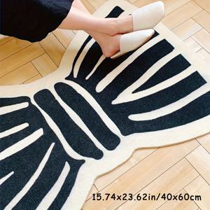 TEMU 1개 북유럽 나비 매트 - 푹신하고 부드러운 미끄럼 방지 워셔블 매트, 디자인, 10mm 두께 폴리에스터 고무 뒷면, 침실 거실 욕실 현관 휴일 장식용 세탁기 사용 가능, 거실용 러그, 침실 장식