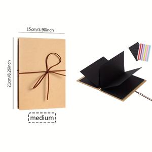 TEMU 3 사이즈 스크랩북 앨범, 하드커버 사진 앨범, DIY 액세서리 세트, 스트레치 가능한 접이식 모험 책, 크래프트 종이 사진 컬렉션 메모리 책, 결혼기념일 데이