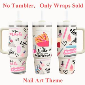 TEMU 2개 세트 컵 없음, 스티커만 발렌타인데이 선물 생일선물 메이크업 네일아트 리본 하트 나비 거북이 소 해골 여성을 위한 디자인 40oz UV DTF 전사 데칼 Libbey 유리 머그 DIY 랩 워터프루프 스티커 병 데칼 - 고품질