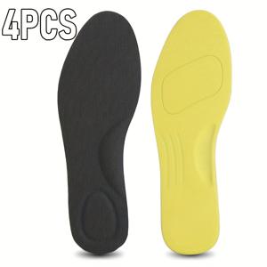 TEMU 4개입 신상 깔창, 땀 흡수, 통기성, 경량, 여름에 편안함, 남녀 공용, 농구 스포츠 깔창, 충격 흡수 매직