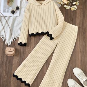 TEMU 소녀용 겨울 바지 2pcs - 따뜻한 캐주얼 솔리드 컬러 트라우저 (,, 그레이) | 세탁기 사용 가능한 가을/겨울 착용 | 내구성 있는 바지, 놀이 데이트 및 일상복에 적합, 야외 활동에 완벽