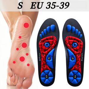 TEMU 1쌍 자석 마사지 신발 깔창 충격 흡수 EVA 쿠션 통기성 미끄럼 방지 남녀 공용 발 아치 지지대