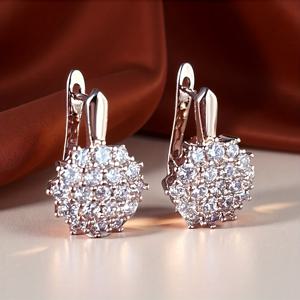 TEMU 1개 고급스럽고 우아한 스타일의 모양 큐빅 합성 지르코니아 스터드 후프 귀걸이, 섹시한 플로럴 디자인 – 웨딩 주얼리 또는 신부 들러리 선물로 아내와 딸에게 완벽한 발렌타인데이/휴일 선물, 파티 귀걸이, 휴일 선물, 시크, 주얼리, 합성 보석, 내구성 있는 귀걸이, 스타일리시 액세서리, 그녀를 위한 선물, 딸 선물, 여성 패션