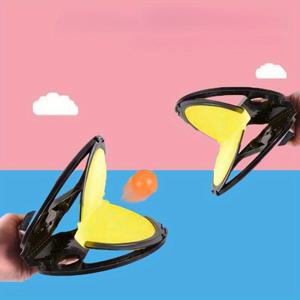 TEMU 6피스 던지기 공 세트, 2개의 패들과 4개의 공 야외 스포츠 공 세트, 던지기 및 캐치 공 세트, 야외 스포츠 패들, 핸드볼, 협응력 훈련, 생일 파티, 가족 모임에 적합, 내구성 있는 ABS 플라스틱과 내구성 강한 나일론 원단