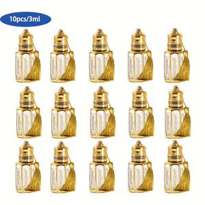 TEMU 10/15개 미니 골든 글라스 롤러 병, 에센셜 오일 여행용 향수병, 손세척 전용, 알코올 프리 (코드 옵션 포함)