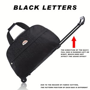 TEMU 대용량 트롤리 가방, 손과 트롤리 듀얼 휠 디자인을 갖춘 비즈니스 여행용 수하물, 노트북, 옷, 책 등에 사용할 수 있는 야외 휴대용 스토리지 토트, 다양한 색상 패턴으로 제공|노트북파우치