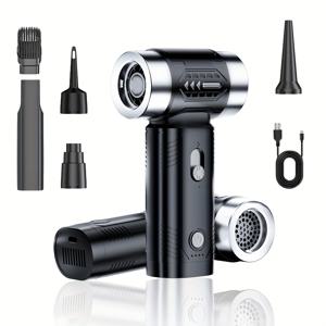TEMU 압축 공기 먼지 수집기, 강력 터보 팬, 전동 무선 제트 헤어 드라이어, 키보드, PC, 차량 및 가정용|차량용선풍기