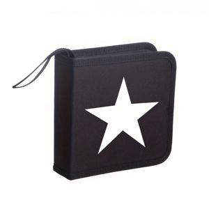TEMU 1개 CD/DVD 케이스 홀더 40장 수납 가능, 대용량 디자인, 차량용 휴대용 CD 보관함, 지퍼 개폐식으로 쉬운 접근, 사무실 데이터 CD 정리 및 집에서 CD 수집, 휴가 및 일상 보관