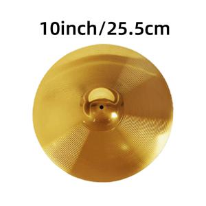 TEMU 1개 8/10/12/14/16인치 구리 심벌즈 - 골드 마감, 라이브 공연 및 연습 세션용 내구성 있는 다용도 드럼 액세서리