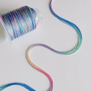 TEMU 0.6mm 대형 롤 약 310미터 12가닥 멀티컬러 그라데이션 염색 실, DIY 공예, 팔찌, 목걸이, 문화 예술 주얼리, 펜던트, 장식품, 의류 실, 손으로 짠 로프