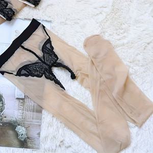 TEMU 1쌍 여성용 하이웨스트 플로럴 레이스 나비 패턴 팬티스타킹 - 초슬림 시스루 스타일링, 무봉제 디자인, 숨 쉬는 소재, 데일리 필수품