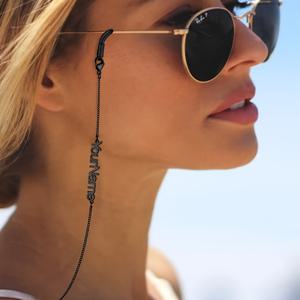 TEMU 이름이 새겨진 스테인레스 스틸 안경 끈 - 데이 및 아버지 데이 선물용 세련된 이름 액세서리, 가족 구성원에게 완벽한 선물, 안경 끈