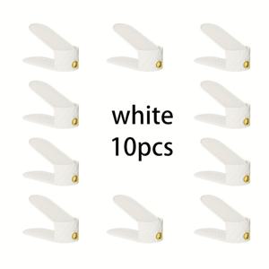 TEMU 10개 세트 조절 가능한 신발 정리함 - 입구, 기숙사, 거실용으로 공간을 절약하는 다층 신발 보관 랙 - 내구성 있는 플라스틱, 금속 부품 없음, 쉬운 조립, 신발 보관 정리함, 기숙사용 필수품, 현대적인 신발 보관 랙, 튼튼한 구조