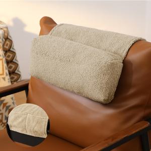 TEMU 여행 및 홈 소파용 조절 가능한 리클라이너 목 지지 베개, 수납 포켓 포함|목베개