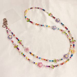 TEMU 여성용 긴 컬러 비즈 폰 스트랩, 카메라 및 가방 액세서리, 휴대폰, 펜던트, 카메라, 펜던트 액세서리, 가방 장식, 장식용 체인, 패셔너블 펜던트, 고품질 액세서리, 수제 비즈, 폰 참, 스트랩 홀더, 사진 애호가, 패션 애호가, 귀여운 폰 스트랩,폰 참 액세서리,폰 브레이슬릿 스트랩