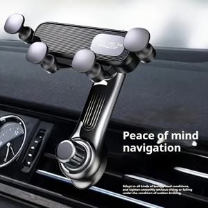 TEMU 1대 자동차용 360도 회전 벤트 클립, 대시보드 폰 홀더 및 나선형 확장 기능, 모든 차량 모델 호환 중력식 안티셰이크 공기구멍 휴대폰 거치대
