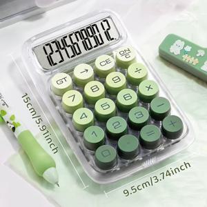 TEMU 투명 도파민 계산기 - 대형 디스플레이 & 버튼, 12자리 대형 스크린, 입력/전원//종료 버튼, 키 라벨링으로 쉬운 사용, 사무실 또는 특수 요구에 이상적, 내구성 있는 계산기|계산기