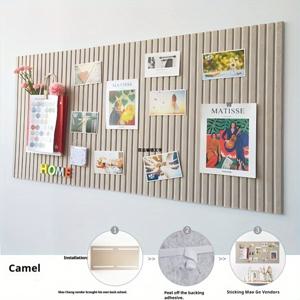 TEMU 1개 40X60cm/15.8X23.6인치 수직 줄무늬 자체 접착 펠트 메모 보드 - 홈 오피스 장식용 드릴 없는 사진 벽, 재사용 가능한 사진 전시 노트보드, 기숙사 거실 미적 장식
