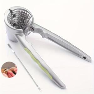 TEMU 2개 알루미늄 합금 너트 크래커 & 씨앗 제거 도구 - 워너츠, 밤, 헤이즐넛, 소나무 견과류용 인체공학적 손잡이 및 유량 조절 기능, 다기능 주방 및 식당 사용