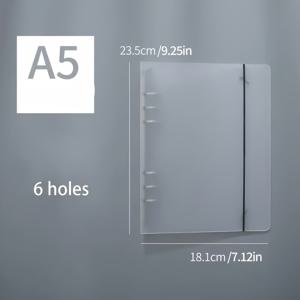 TEMU 1개 투명 PVC 링 바인더 커버, A5 폴더 - A6/A7 플래너 학생용 문구류 사무용품, 학교 및 다이어리, 플래너에 적합