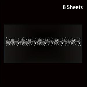TEMU 8장 글리터 라인스톤 아이언온 전사 패치 - 흰색 플라스틱 반짝이 원형 패치, 검은 배경 & 점무늬 프린트, 옷·가방·모자용 무봉제 열전달 장식품, DIY 패션 프로젝트, 데코레이티브 패치