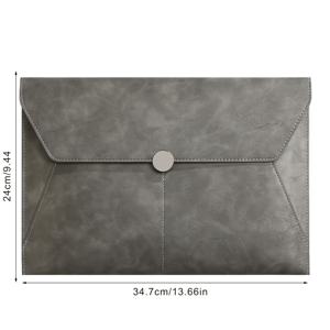 TEMU 1pc 현대 스타일 인조 가죽 A4 파일 폴더, 스냅 클로저 및 튼튼한 손잡이 - 학교 및 사무실 용품을 위한 여러 compartments, 다크 그레이, 텍스처드 핏, 책상 정리함, 사무실 용품 정리함|슬기로운 파일 홀더|내구성 있는 지퍼 클로저, 책상용 파일 정리함