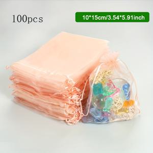 TEMU 100개 재사용 가능한 눈꽃 오르가자 메시 가방, 선물 및 정원 사용을 위한 특화된 얇은 오르가자 드로스트링 가방, 꽃, 망고, 파파야 및 채소를 새와 쥐의 손상으로부터 보호하는 최고의 선택, 선물, 과일 보호 메시 가방, 드로스트링 클로저 선물 메시 가방, 선물 가방, 세인트 패트릭의 날 크리스마스 파티 선물 캔디 가방