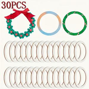 TEMU 30개 나무 원형 장식품, DIY 목재 오일 페인팅, 모던 스타일 홈 & 주방 , 결혼식, 약혼, 발렌타인데이, 설날, 크리스마스, 새해 선물용 - 걸이형 장식