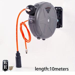 TEMU 5/10m 리트렉터블 에어 호스 릴 - 유연한 회전 디자인, 벽걸이 퀵 커넥터와 회전 스탠드, 쉬운 설치, 내구성 있는 플라스틱 구조, 에어 컴프레서 액세서리 및 자동차 수리 보호에 이상적, 에어 호스 릴 리트렉터블, 자동차 유지보수, 세련된 외관, 고품질 구조|악세사리