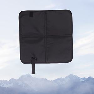 TEMU 휴대용 고품질 옥스포드 원단 소프트 펄 안감 접이식 쿠션 - 두꺼운 방습 쿨링 매트, 하이킹, 캠핑, 피크닉용 - 가볍고 컴팩트한 디자인, 블랙, 고급 피크닉 담요, 휴대용 여행 좌석, 내구성 강화, 피크닉 애호가를 위한 휴대가 편리한 안감