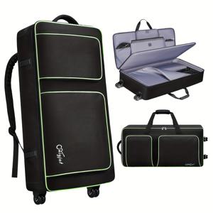 TEMU 휴일용 DJ 컨트롤러 케이스 (휠 포함), DDJ 1000/REV7/FLX6/FLX10용 패딩 처리된 DJ 컨트롤러 가방, 조절 가능한 어깨끈이 있는 DJ 캐리어 케이스, 완벽한 크리스마스 선물