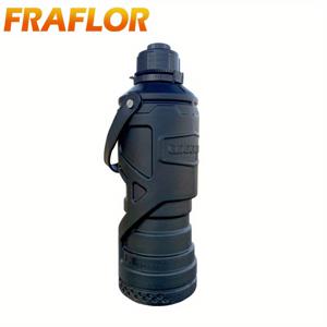 TEMU 1.8L 범퍼/ 장착용 내장형 연료통 - 트럭, 호환 가능한 HDPE 플라스틱 비상용 연료병 (/// 그레이)