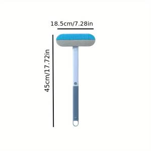 TEMU 2-in-1 반려동물 털 제거 브러쉬 - 세척 및 재사용 가능, 카펫 및 소파에 있는 강아지 털에 이상적, 소파 침대 및 카펫에서 끈적이는 고양이 털 제거에 적합