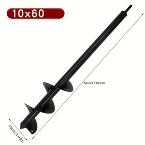 TEMU 4가지 사이즈, 나선형 구멍 드릴 비트 - 홈 식재용 나선형 드릴 비트 - 흙 풀기 및 파종을 위한 휴대용 긴 막대 드릴 비트