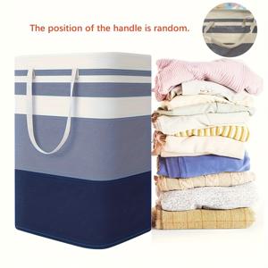 TEMU 대용량 접이식 세탁 바구니, 튼튼한 손잡이 확장형, 세련된 옷/장난감 보관 가방, 기숙사 및 가정 욕실에 적합, 야외 캠핑 및 여행 필수 세탁실 액세서리, 세탁 바구니