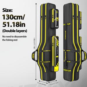 TEMU 랜덤 컬러 낚싯대 가방, 신형 스틸 엣지 태클 팩 – 바다/민물 및 하천 낚시용 대용량 멀티포켓 고품질 & 내구성 강한 자이언트 잉어 루어 정리함|방수가방|낚시대