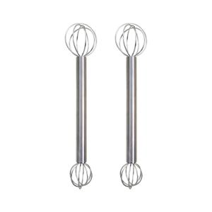TEMU 2개 세트 스테인리스 스틸 더블헤드 계란 거품기 - 304 스테인리스 수제 휘스크, 베이킹, 요리, 커피 & 차용 - 크림, 밀가루, 계란, 향신료, 베이킹 필수품, 현대적인 주방 도구, 슬림한 핸들 디자인, 내구성 강화, 고품질 마감, 다목적 주방용품, 튼튼한 구조, 전문 셰프용
