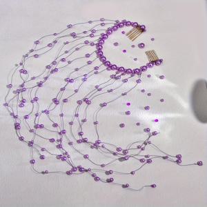 TEMU 여성용 가벼운 보라색 헤어밴드 - 귀여운 레진 머리 액세서리, 반짝이 장식, 생일 파티, 할로윈, 추수감사절 및 캠핑 이벤트에 완벽한, 축제 헤어피스, 반짝이는 마감