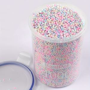 TEMU 트루 러브 기프트 1000ml 마카롱 컬러 폼 비즈 세트, 2-4mm - DIY 슬라임 만들기 & 웨딩 파티 장식 키트|슬라임