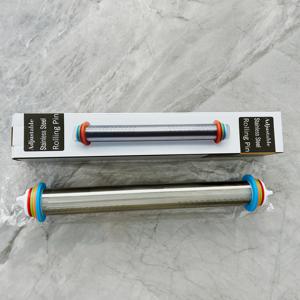 TEMU 조절 가능한 플라스틱 보드 두께가 있는 내구성 있는 스테인리스 스틸 롤링핀 - 정확한 베이킹, 피자, 파스타, 파이, 쿠키에 완벽 - 혼합 색상, 크리스마스, 할로윈, 이스터, 하누카, 추수감사절, 베이킹 필수품에 이상적|조절 가능한 롤링핀|내구성 있는 구조, 베이킹 용품