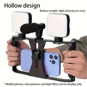 TEMU 1개 전문가용 모바일 폰 짐벌 안티셰이크 삼축 핸드헬드 삼각대, 휴대용 접이식 촬영 스탠드 - 단편 영상/라이브 스트리밍/Vlog 촬영 장비