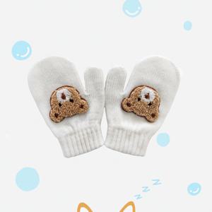TEMU 가을 겨울 귀여운 곰 장갑, 패셔너블하고 따뜻한 핑거리스 장갑, 6개월부터 4세 남아 및 여아용, 어린이 겨울 장갑,장난기 넘치는 아동 패션,내구성 있는 어린이 의류,손가락 없는 장갑,부모님 쇼핑