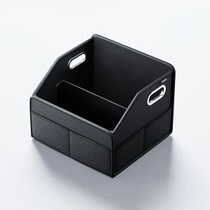 TEMU 자동차 트렁크 정리함 PU 가죽 접이식 보관 박스 SUV MPV 차량용 뒷좌석 수납함|폴딩박스