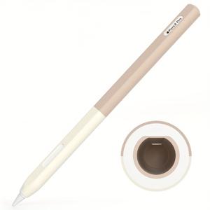 TEMU 애플 펜슬 프로 2세대용 슬림 실리콘 보호 케이스, 스타일리시한 디자인으로 긁힘 방지 기능이 있는 제품입니다. 다양한 색상으로 제공됩니다: 핑크, 그린, 블루, 퍼플, 브라운, 그레이.|필통