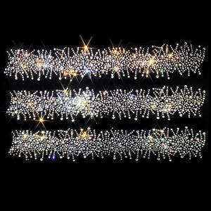 TEMU 3개/1장-31.5cm 핫픽스 라인스톤, 글리터 유리 핫픽스 라인스톤 폴카 도트 패턴 290x90x1.5mm, DIY 의류, 가방 및 직물 장식용 쉽게 접착 패치