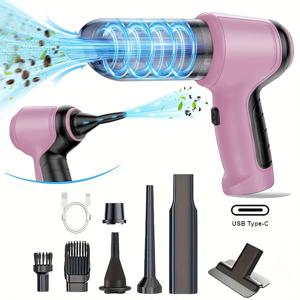 TEMU 다기능 초강력 무선 핸디형 진공 청소기 | 가벼운 디자인, USB 고속 충전, 리튬 배터리, 차량, 가정, 사무실, 캠핑, 크리스마스 선물로 적합